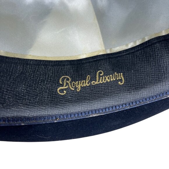 Wormser Men's Black Rain Resistant Homburg Hat Grosgrain Ribbon Band One Size - Picture 8 of 14